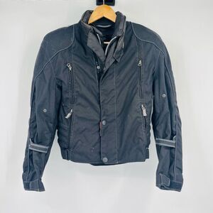 Clover Motorcycle Jacket Long Sleeve Waterproof Gray Mens Size Medium